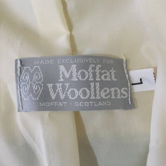 Vintage Moffat Woolens Cream Wool Zip Front Fair Isle Jacket L - Picture 9 of 9
